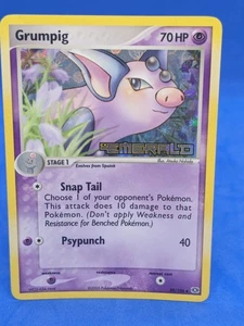 Grumpig 30/106 Emerald Holo Stamped  - Picture 1 of 3