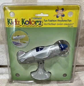 Vintage Duracraft Rare Fun Fashion Jet Airplane Fan Suction Cup Base Kidz Kolorz - Picture 1 of 2