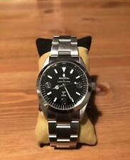 A BATHING APE Bapex Wrist Watch Black Dial Silver Band Used from Japan F/S