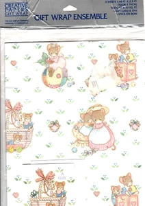 New Baby Boy or Girl Cara Marks Mouse Mice Family Toys Wrap Wrapping Paper - Picture 1 of 2