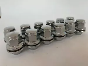Fits Toyota Prado Alloy Trailer Wheel Swap - 12 Chrome Shank Wheel Nuts 1/2"UNF - Picture 1 of 3