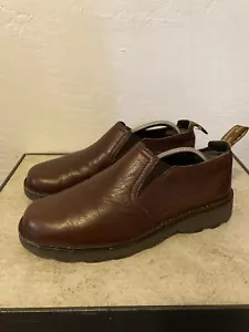 Mocasín sin cordones para hombre Dr Martens de cuero marrón Air Wair talla 10 Jethro Doc - Imagen 1 de 10