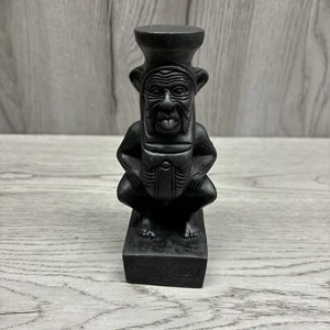 Vintage alte ägyptische Statue schwerer Stein Bes Beschützer Gottheit 6" Dekor - Bild 1 von 9