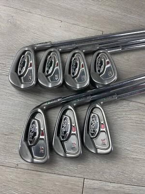 Ping i15 Green Dot 3-PW (MISSING THE 6) Iron Set RH Steel Shaft Stiff Flex - Image 1 of 4