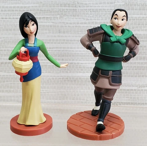 Mulan As Warrior Soldier Mulan w/ Lantern 4” PVC Cake Topper Figure Figurine Cover
