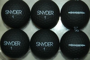 SNYDER SOFT BLACK 6 GOLFBÄLLE GERMANY Limited Edition GRATIS TEES - Bild 1 von 4