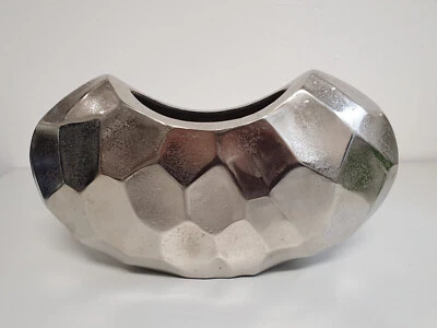 Blumenvase  Vase  Alu/Nickel  COLMORE  38x12x22 cm - Bild 1 von 4