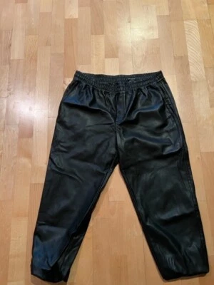 Calças de couro preto sintético Club Monaco 12 - Imagem 1 de 3