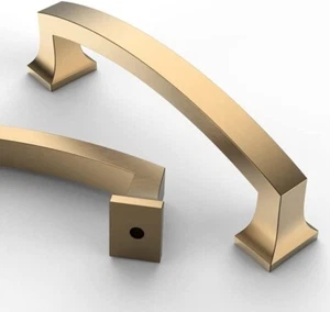 10 Pack 4 Inch(102mm) Hole Centers Champagne Bronze Kitchen Cabinet Handles, Gol - Picture 1 of 6