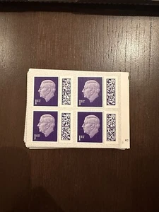 Royal Mail First Class Stamps with Barcode Book (of 4) New King Charles - Picture 1 of 2