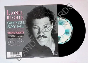 Lionel Richie – Say You, Say Me / Can't Slow Down RMTS-1 Japanese 7" Ex 1986 - Picture 1 of 5