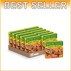 Sweet Salty Nut Granola Bars with Dark Chocolate & Caramel - 7.2 oz Pack of 12 - Picture 1 of 4
