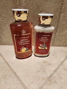 Bath & Body Works Bright Christmas Morning Body Wash And Body Lotion Set (New) - Picture 1 of 2