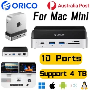 ORICO SSD Docking Station Stand Hard Drive Enclosure Type-C For Mac Mini M4 4TB - Picture 1 of 21