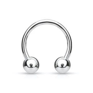 IMPLANT GRADE TITANIUM Horseshoe 16g, 14g Piercing Externally Threaded Piercing - Picture 1 of 1