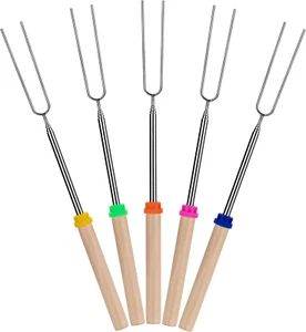 - Extendable Stainless Steel Roasting Sticks, 5 Pack, 32" - for S'Mores, Hot Dog - Picture 1 of 9