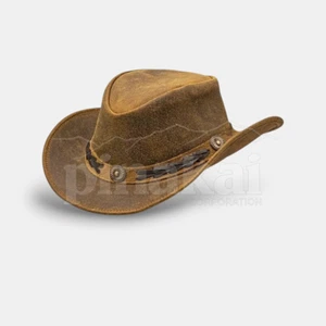Sombrero de Vaquero Vintage - Estilo Occidental con Banda Decorativa, Diseño Duradero y Elegante - Imagen 1 de 5