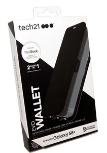 Tech21 Evo Wallet Tough Card Folio Flip Case for Samsung Galaxy S8+ Plus - Black - Picture 1 of 4