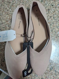 New Time and Tru Women's Knit Ballet Flats color PINK Size 8 - Picture 1 of 6