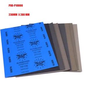 50 Sheets Wet And Dry Sandpaper 80 - 10000 Grit Sand Paper 230x280mm - Picture 1 of 3