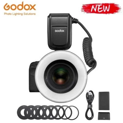 Godox MF-R76 RING76 5000K Macro LED Ring Flash Light Speedlite For Canon Nikon - Image 1 of 4