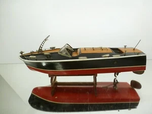 KKS MADE IN JAPAN WOODEN ELECTRIC SPEEDBOAT KOMODO -RARE- L45.0cm - GOOD CON. - Imagen 1 de 16
