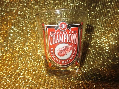 Gafas de vaso de tiro Detroit Red Wings 2002 NHL Stanley Cup Champions  Foto 1 de 2