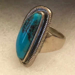 Silpada 925 Sterling Silber Türkis Ripple Ring R3482 Rarität Größe 5 - Bild 1 von 14