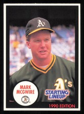 1990 Kenner Starting Lineup Cards #NNO Mark McGwire - - - Near Mint or Better