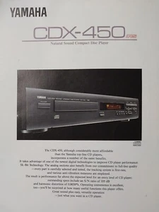 RARE ORIGINAL YAMAHA CDX-450 CD PLAYER ( 2 ) SIDE AD SLICK - Picture 1 of 2