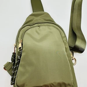 Urban Expressions Sling bag/ belt bag/fanny pack in Sage Vegan Approved - Picture 1 of 12