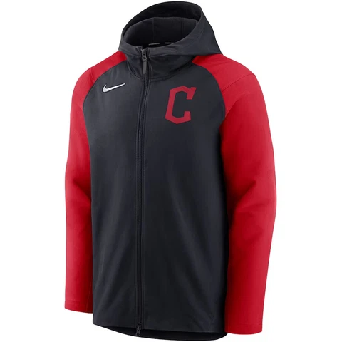 Cleveland Guardians Nike Authentic Collection Performance Raglan Full-Zip Hoodie Cover