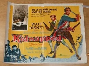 VINTAGE 1960 KIDNAPPED WALT DISNEY ORIGINAL MOVIE POSTER #60/91 - Picture 1 of 7