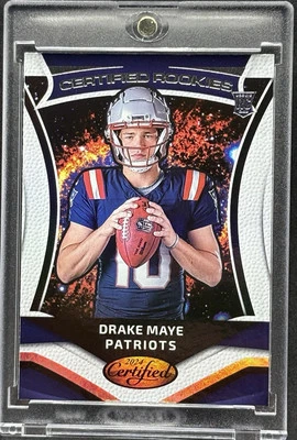 Drake Maye RARO NOVATO HOLO LÁMINA REFRACTOR TARJETA DE INVERSIÓN SSP PATRIOTS Foto 1 de 2