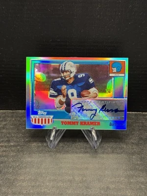 2005 Topps All American Autographs refrator cromado ATK Tommy Kramer automático /55 - Imagem 1 de 2