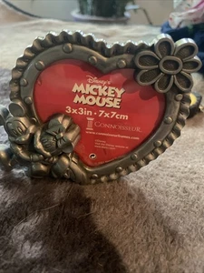 Kenner - Disney Mickey & Minnie 3" x 3" Herz Bilderrahmen Metall - Bild 1 von 5