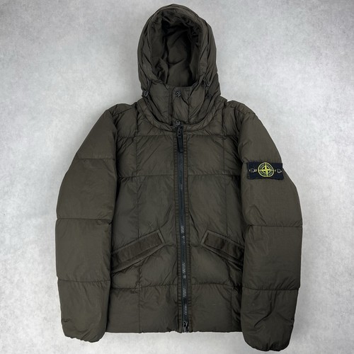 Stone Island Crinkle Reps piumino giacca cappotto piccolo marrone 3215