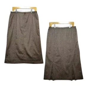Vintage KORET Brown Skirt Women's Size 14 Petite - Picture 1 of 11