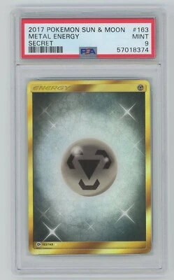Metal Energy 2017 Pokemon Sun & Moon Secret #163 PSA 9 - Image 1 of 2