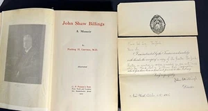 1915 John Shaw Billings, A Memoir Signed Doc by Civil War Dr. John Shaw Billings - Picture 1 of 12