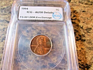 1994 LINCOLN CENT DDR FS-801 ICG AU58 DDR ENV. DAMAGE      1201 - Picture 1 of 6