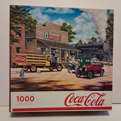 Springbok Puzzle Coca Cola All Aboard 1000 pieces 2011 made in USA, 24" x 30" - Image 1 of 3