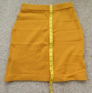 MUSTARD COLOUR SHEIN KNITTED LADIES-GIRLS SKIRT WAIST SIZE 26 INCHES - Picture 1 of 9