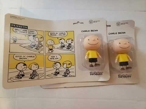 ReAction Peanuts SDCC 2019 Charlie Brown Figure Shultz Super 7 NEW  Damage Card Cover