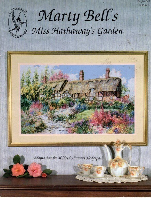 VINTAGE PEGASUS CROSS STITCH MARTY BELL'S MISS HATHAWAY'S GARDEN - Image 1 of 1