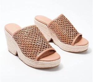 New Cecelia New York Womens Nutella Brown Farra Platform Wedge Sandals Size 8.5 - Picture 1 of 4