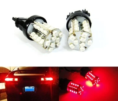 2x 180 3157 P27/7W Bulb 40 LED Indicator Tail Fog Brake Stop Light 182 P27W Red - Image 1 of 4