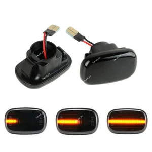 2Pcs LED Dynamic Side Marker Turn Signal Lights Fits Toyota Camry Corolla Smoked - Imagen 1 de 6