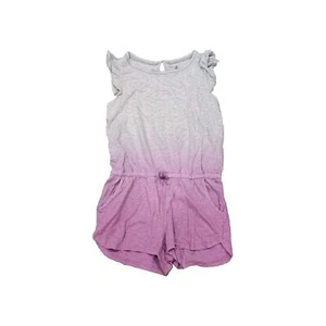Gap Kids Girl Pink Gray Flutter Sleeve Sleeveless Romper Shorts Sz XL 12 - Picture 1 of 3