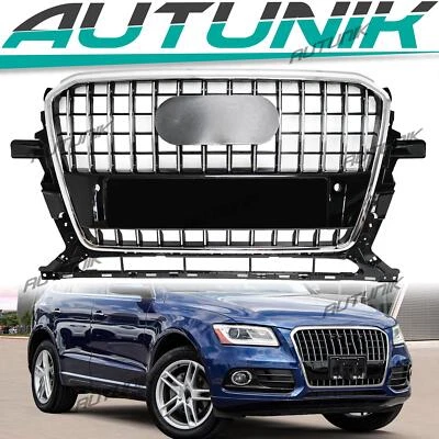Chrome Front Bumper Grille SQ5 Style for Audi SQ5 Q5 8R 2013 2014 2015 2016 2017 Foto 1 de 4